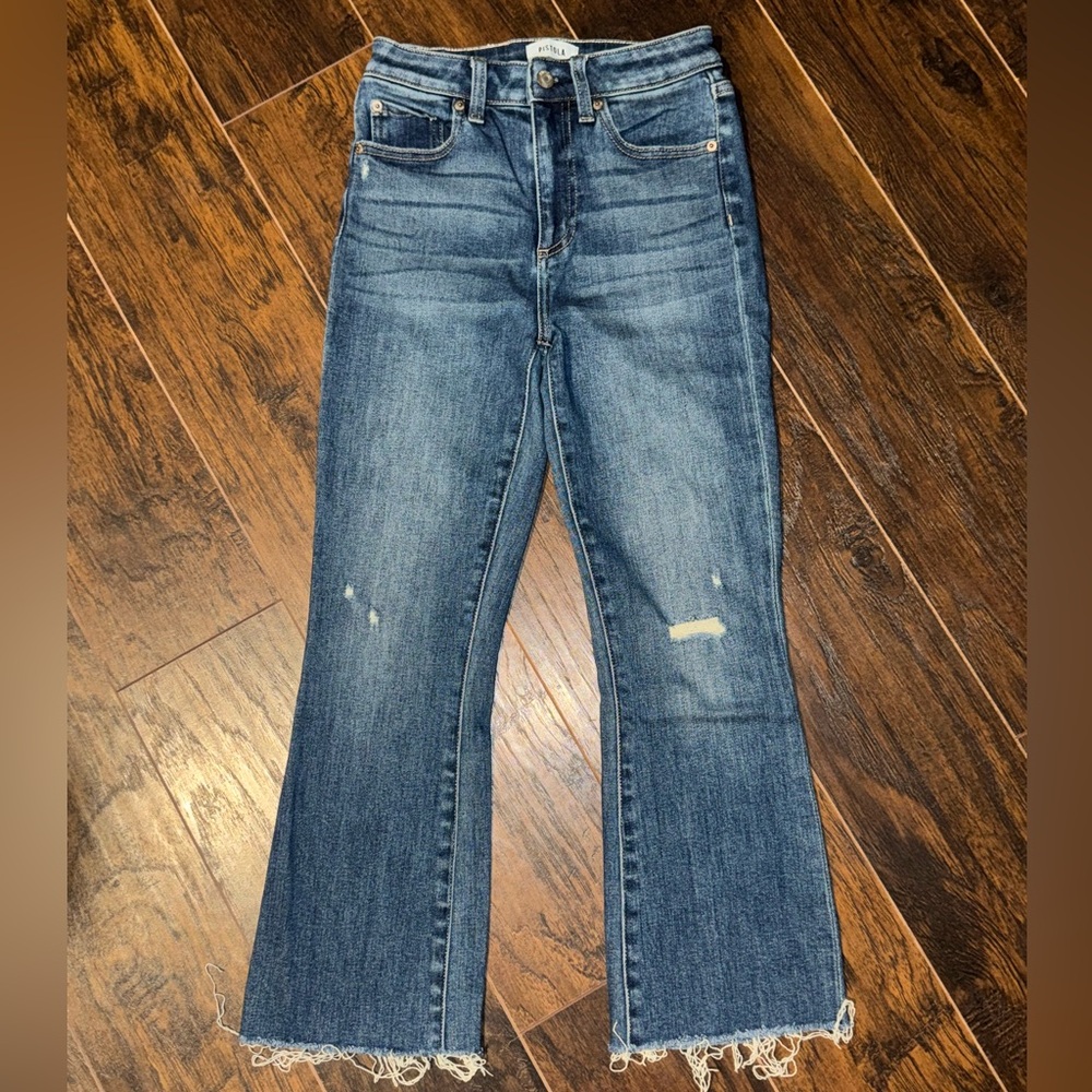 Pistola Cropped Raw Hem Jeans 26